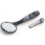 Лазерная педикюрная двухсторонняя терка с минитеркой в ручке. Овальная серая